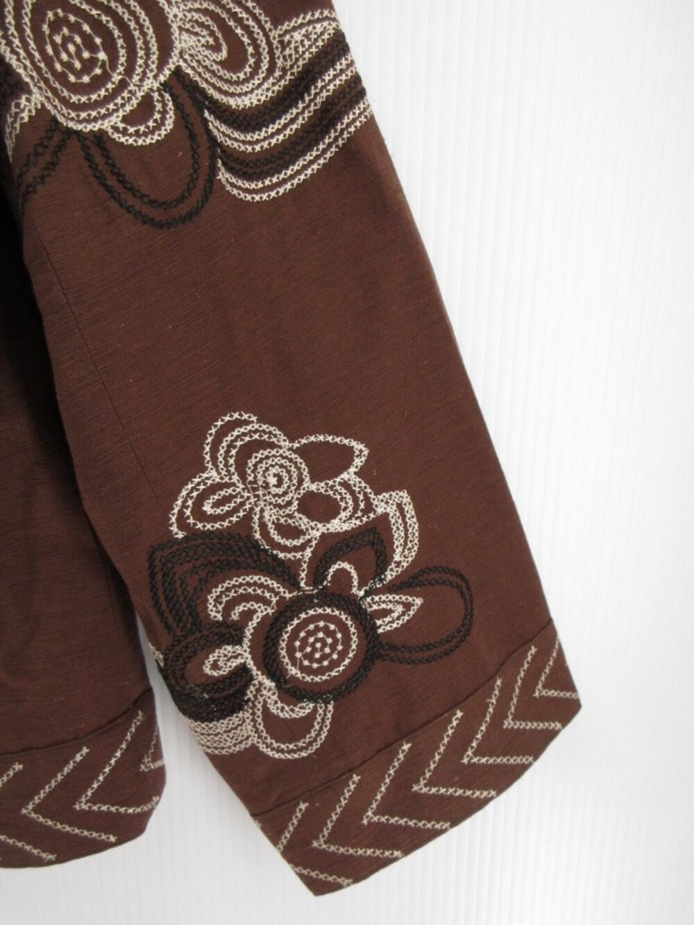 Carole Little Jacket 1X Plus Silk Blend Open Embroidered Floral - Picture 3 of 9